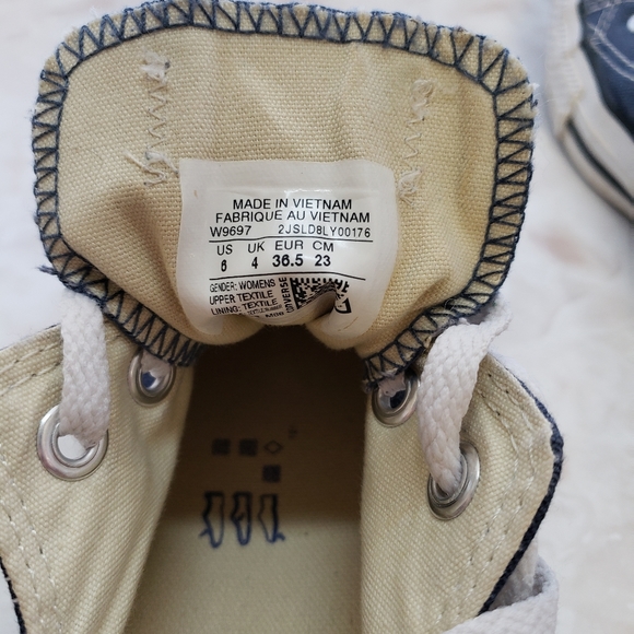 BLUE CONVERSE ALL STAR WOMENS SNEAKERS SIZE 6 - Picture 4 of 5